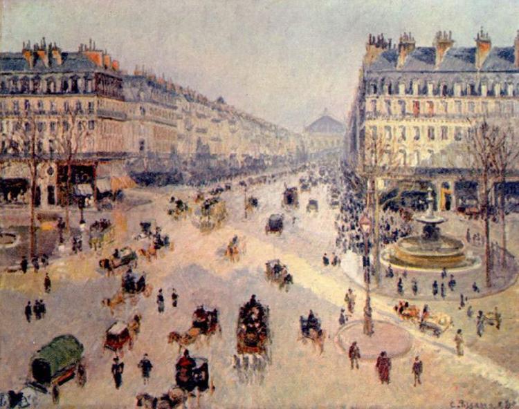 Camille Pissarro Avenue de l'Opera oil painting image